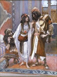 Rahab the harlot of Jericho and the 2 spys Tissot
